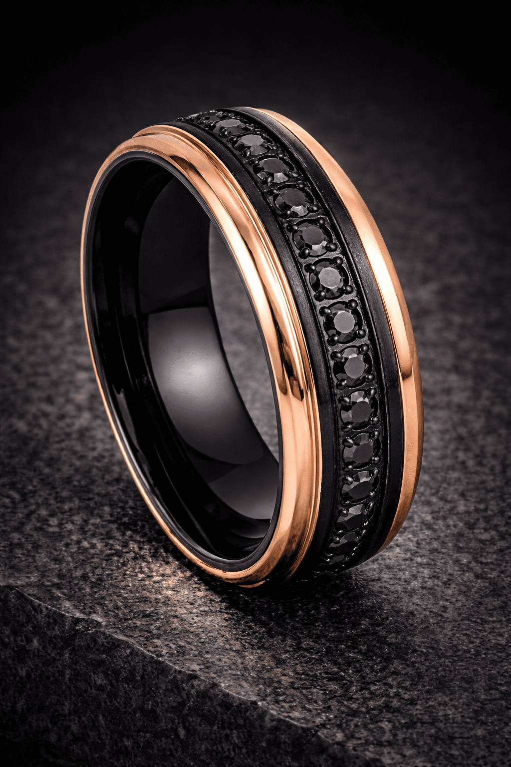 Aureus Obsidian Tungsten Band 8mm