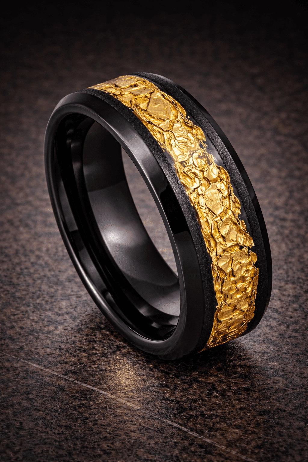 Dominus Gold Inlay Tungsten Band 8mm